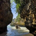 Discover the stunning natural beauty of Suluban Beach with its captivating rock formations and coastal views.